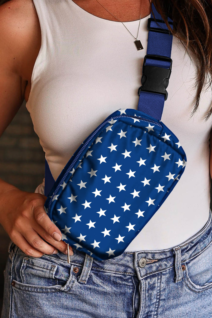 Independent Day Flag Star Printed Crossbody Bag