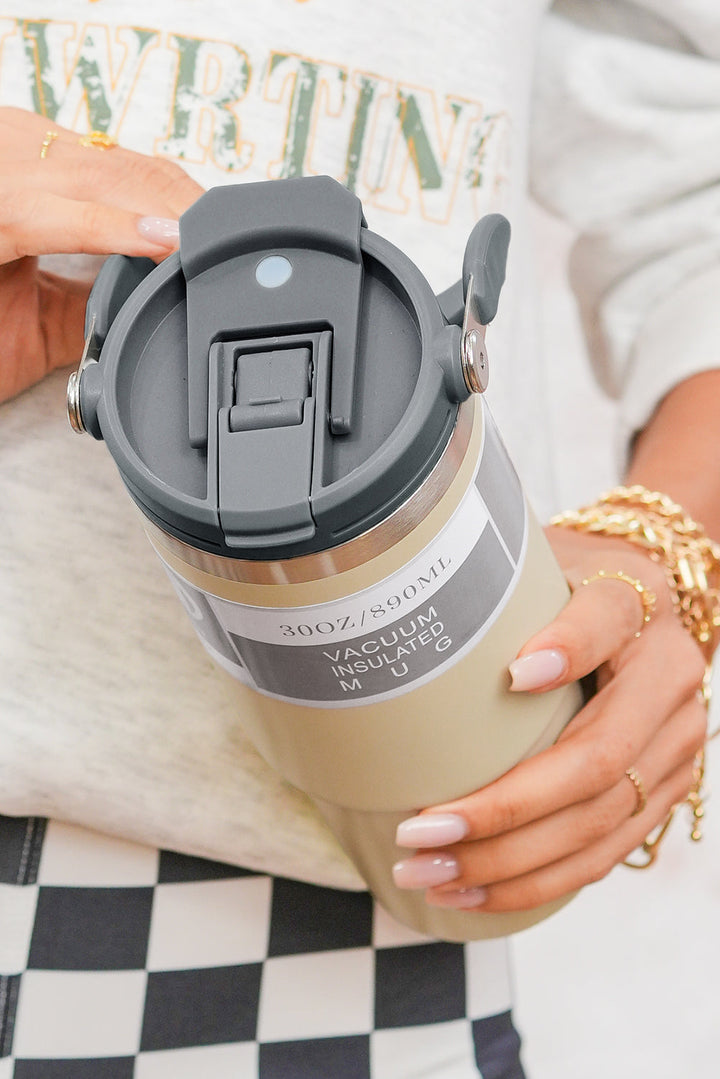 Tasse isotherme minimaliste avec poignée 30 oz