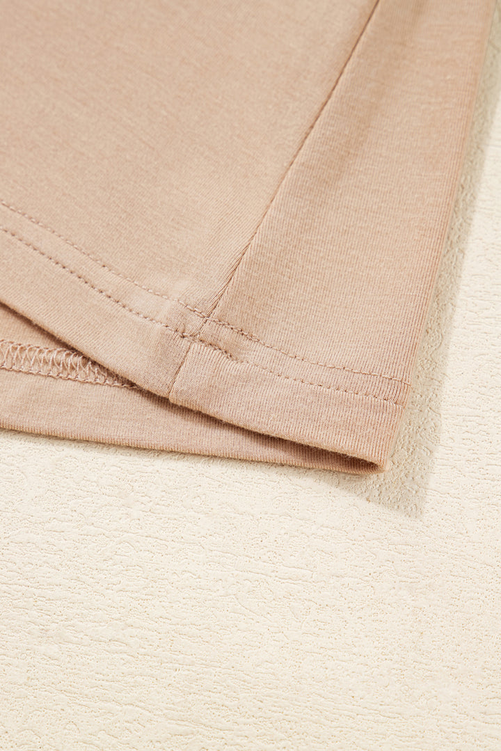 Lace-trimmed Sweetheart Neckline Ruched Detail Long Sleeve T-shirt