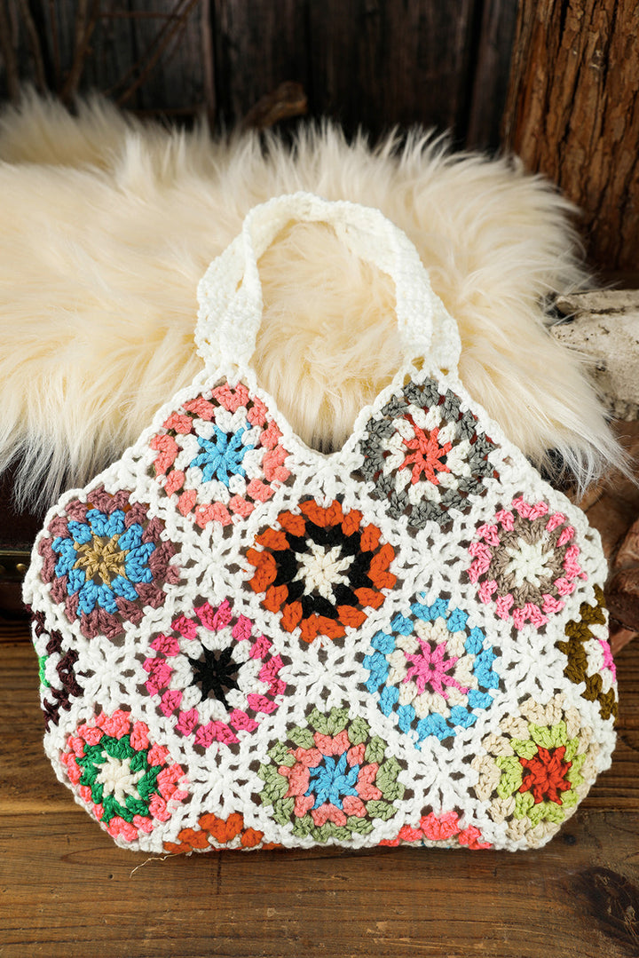 Random Boho Floral Crochet Retro Hollowed Bag