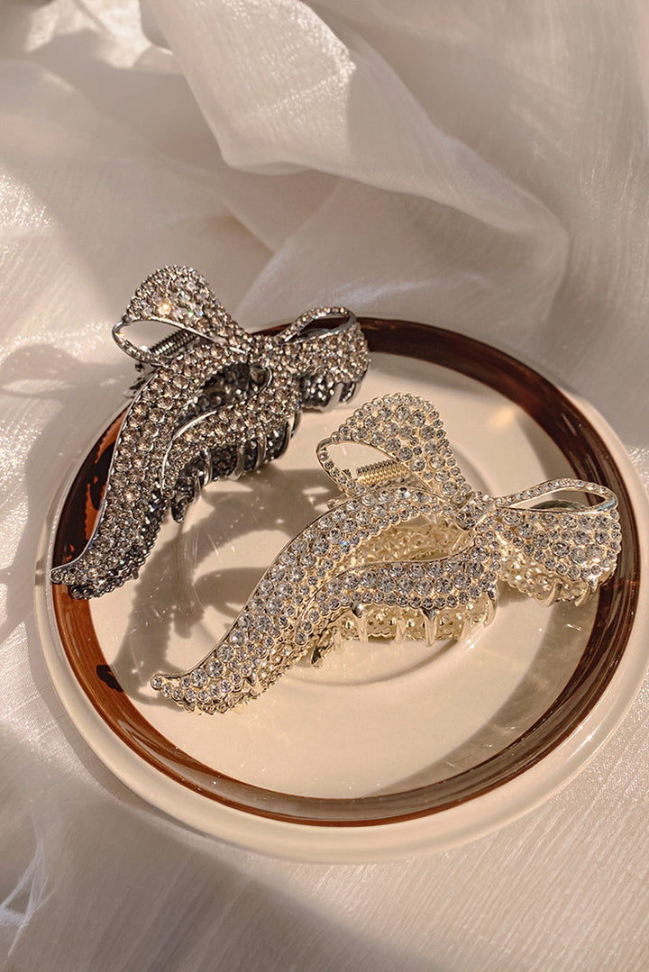 Full Pearl Bow Knot Hair Claw Clip