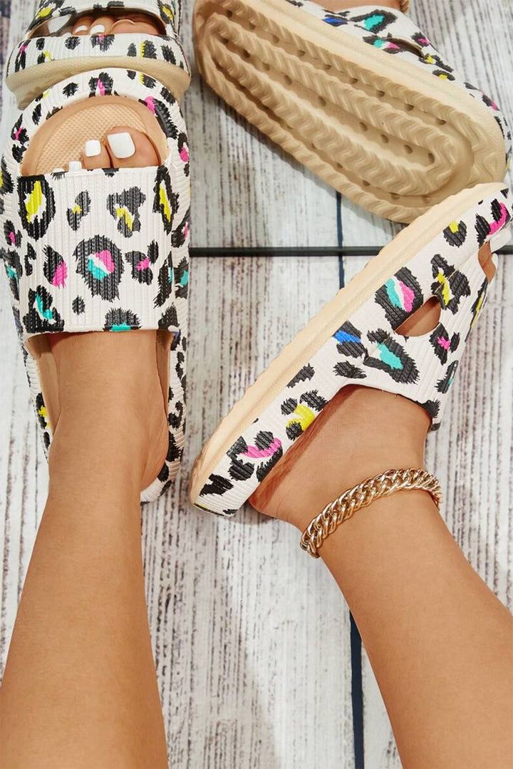Leopard Pint Weiche Hausschuhe mit dicker Sohle