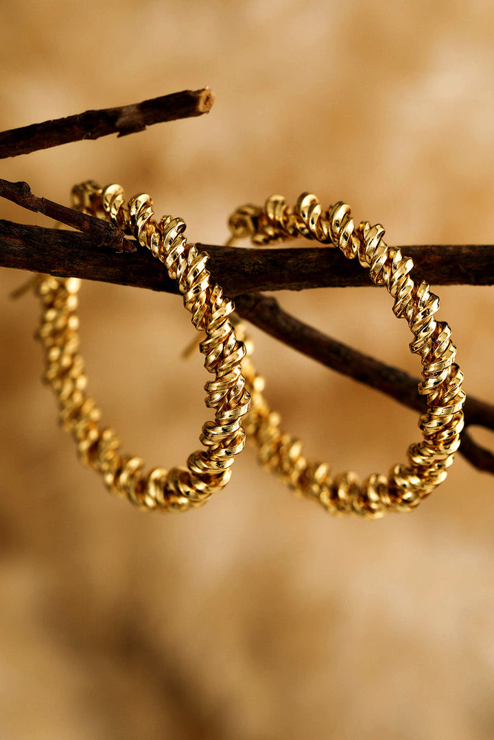 Vintage Textured Hoop Earrings