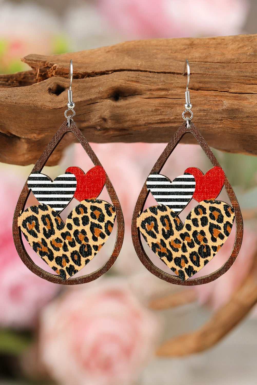 Heart Shape Hollowed Valentine Day Earrings