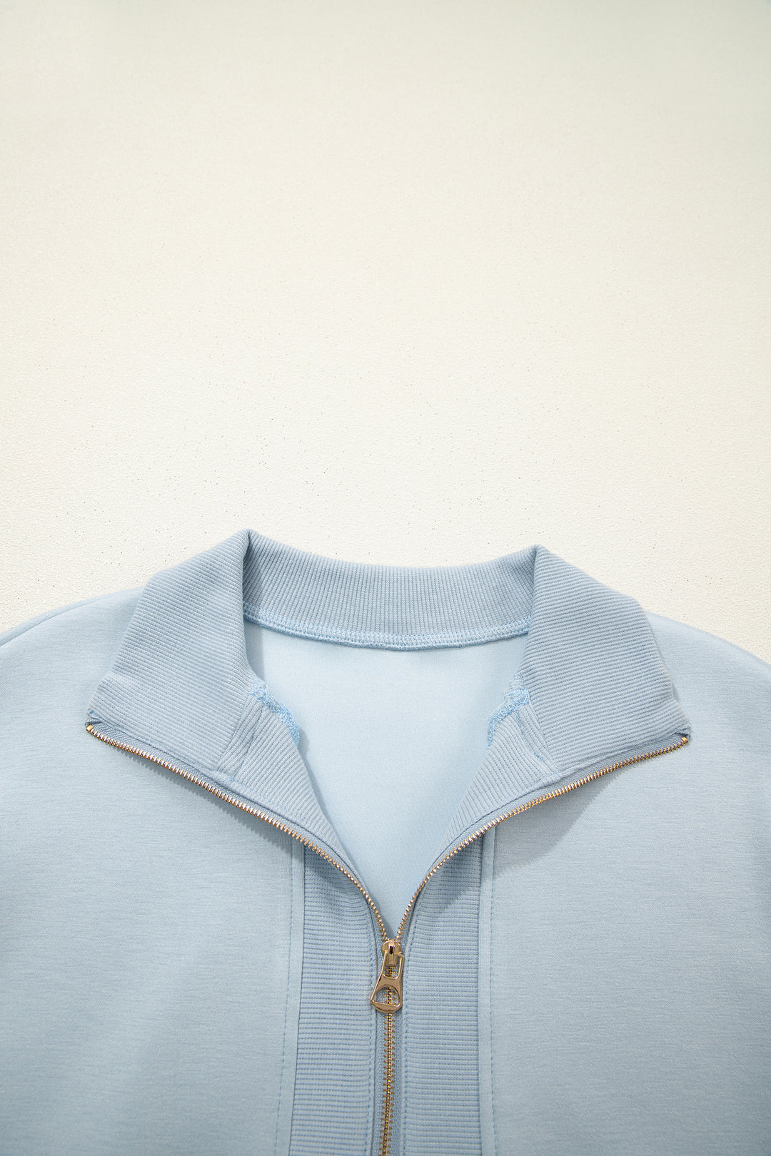 Beau Blue Half Zip Polo Tee Casual Pant Set