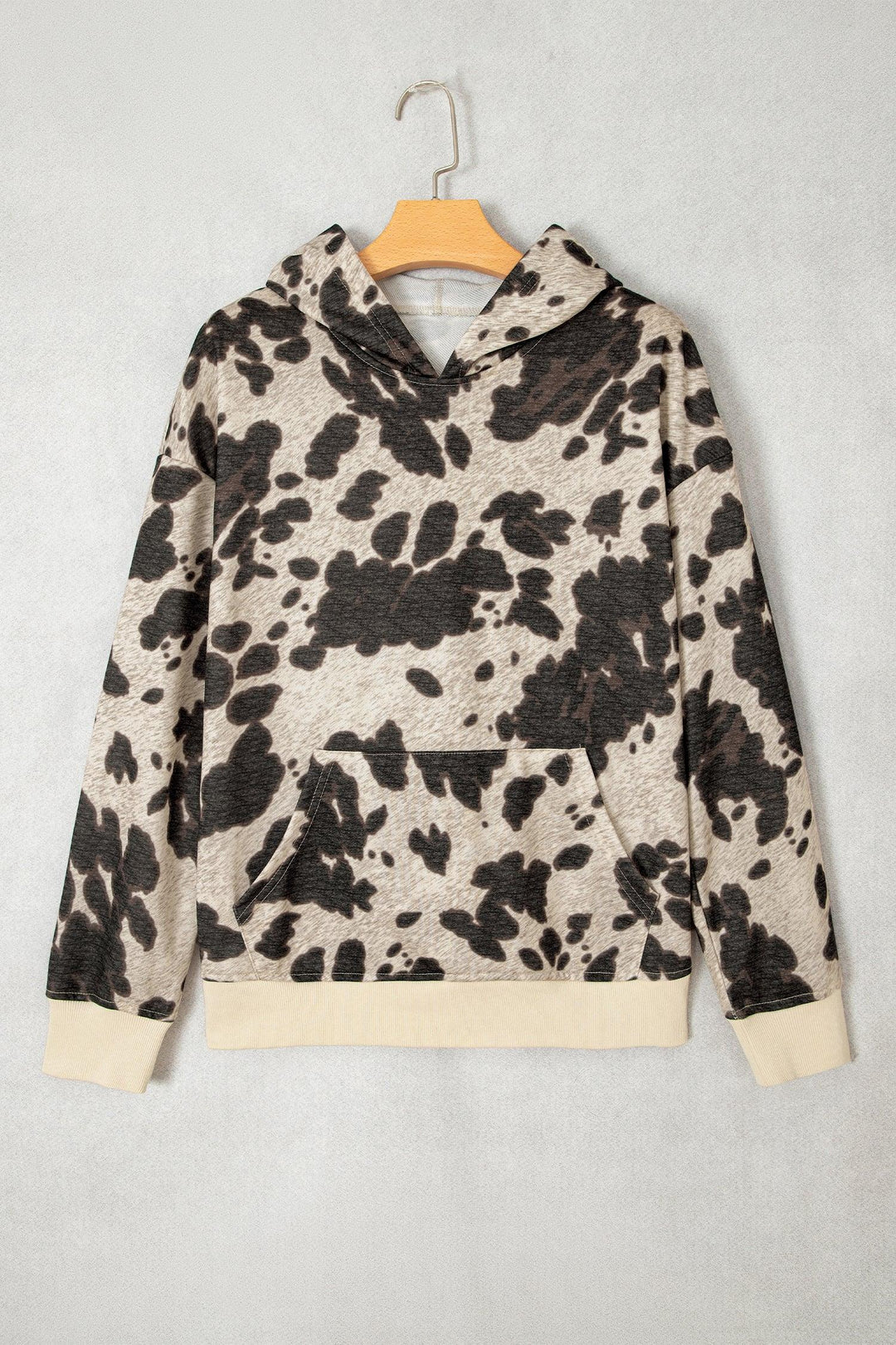 Multicolour Western Print Long Sleeve Pocket Regular Fit Hoodie