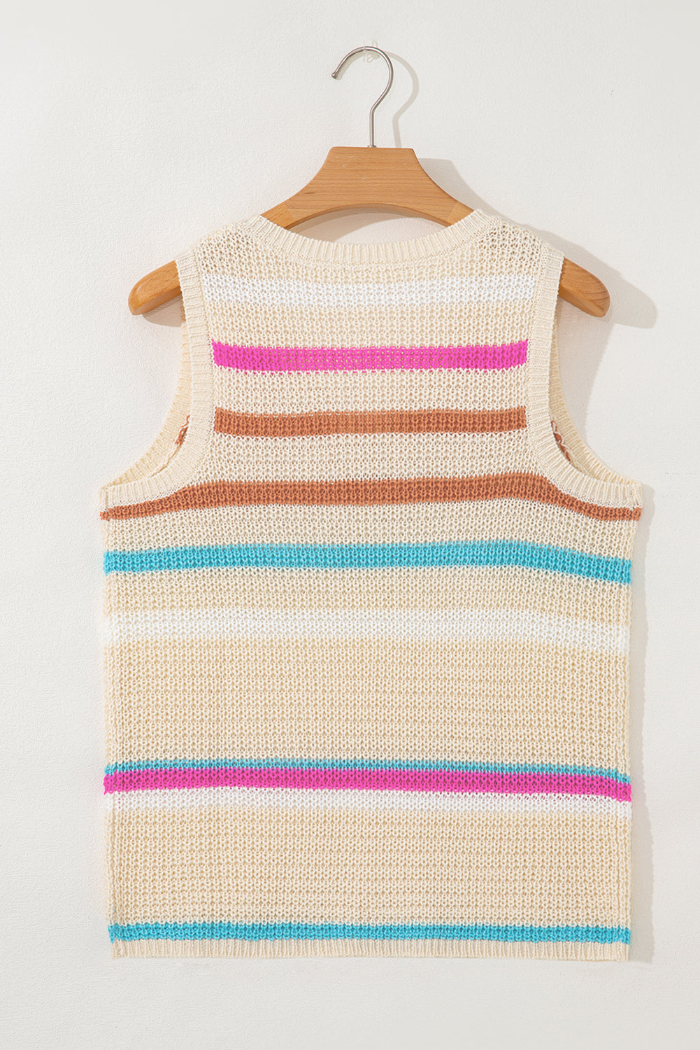 Textured Knit V Neck Sweater Vest