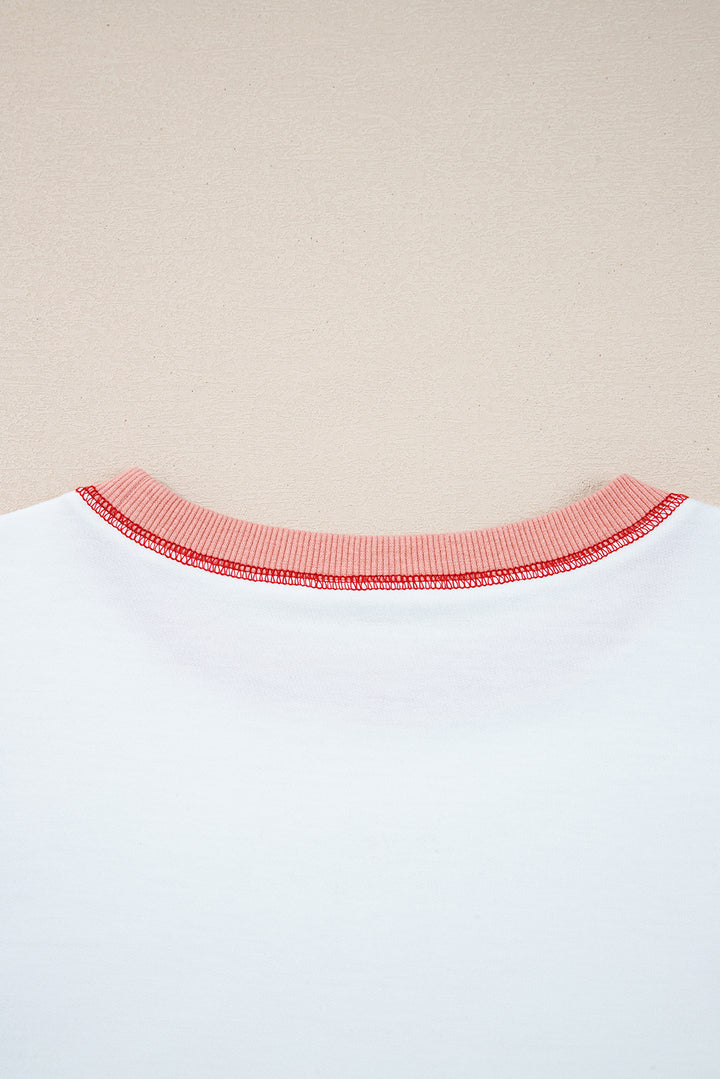 Colorblock Patchwork Contrast Stitching Oversize Sweatshirt