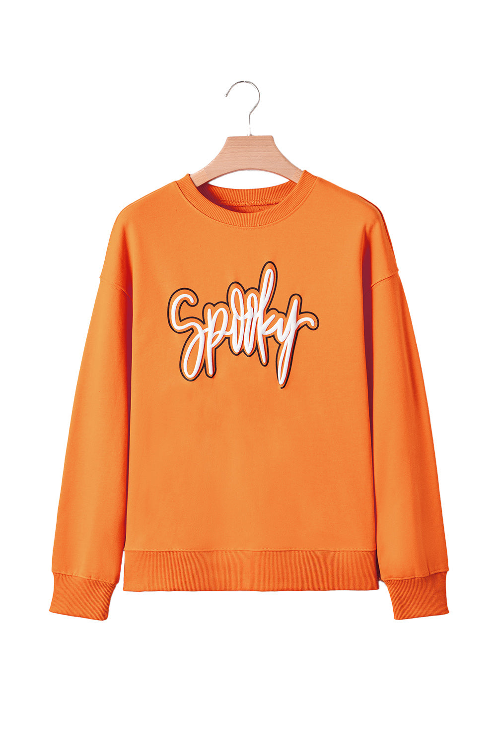 Spooky Graphic Halloween Crew Neck Holiday Sweatshirt