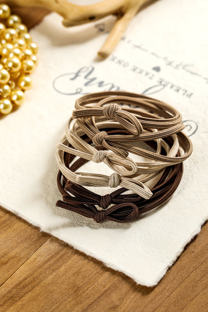 Lot de 7 élastiques à cheveux à double corde et nœud papillon