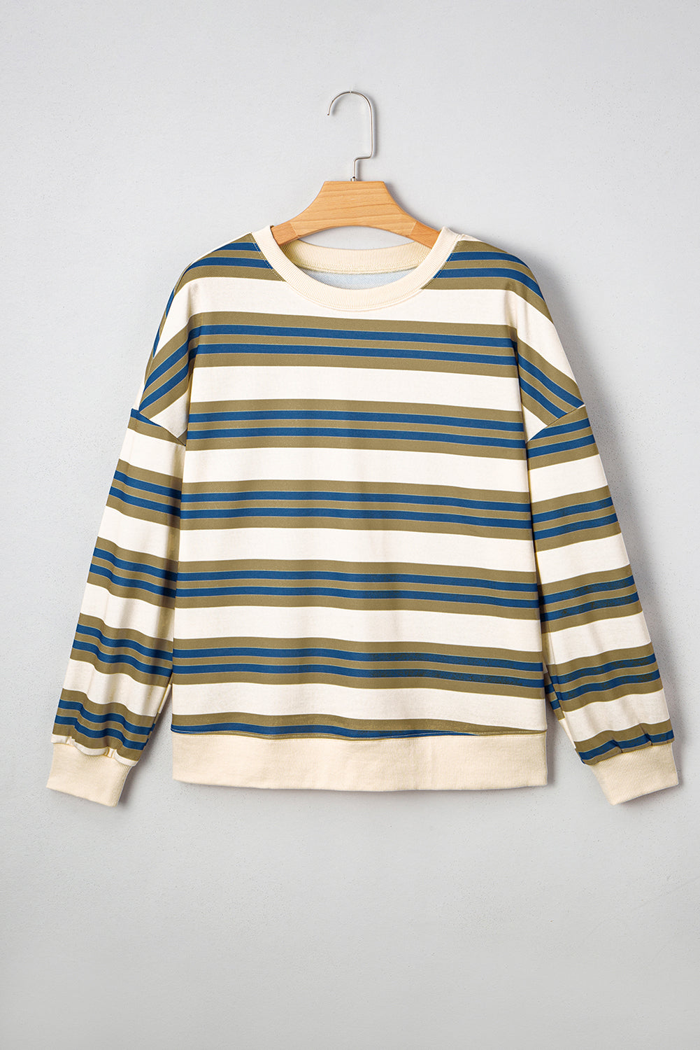 Crew Neck Drop Shoulder Pullover Sweatshirt