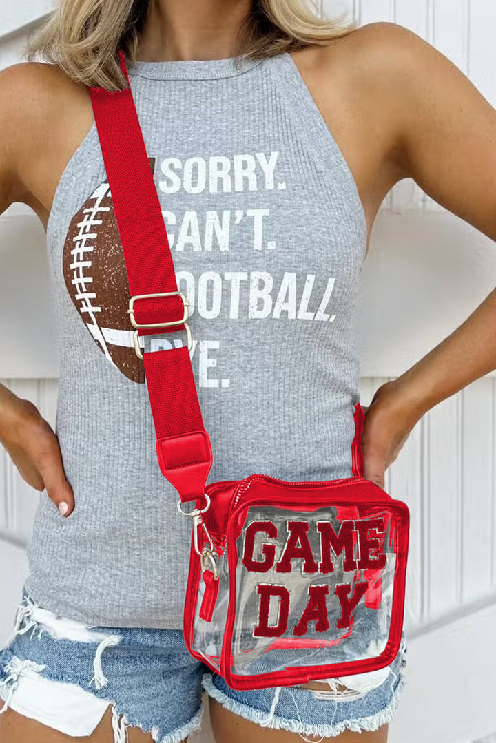 GAME DAY Rugby Football Transparente Umhängetasche