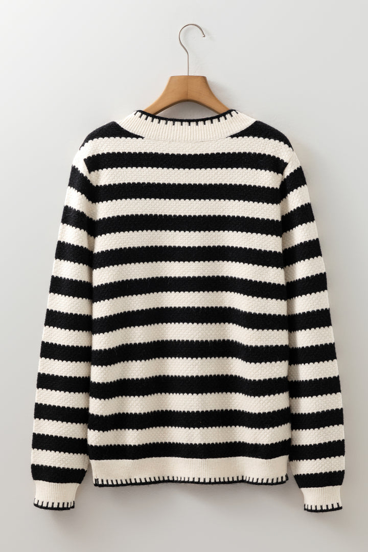 Chic Golden Button Cardigan Sweater