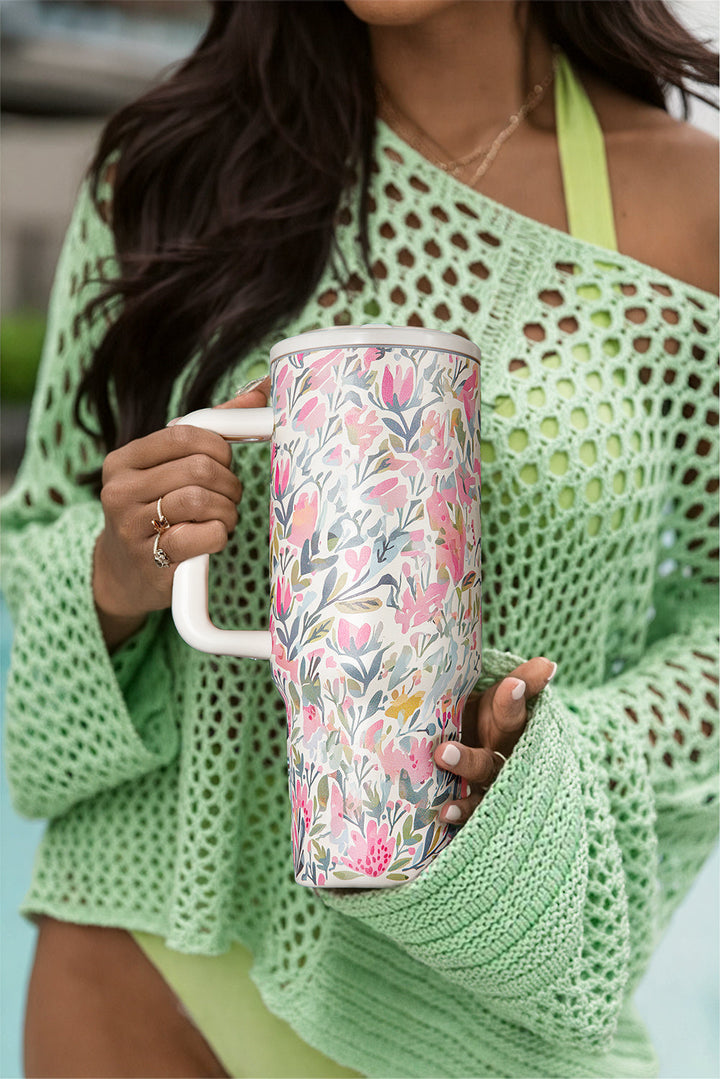 He Is Risen Flower Print Stainless Steel Tumbler 40oz