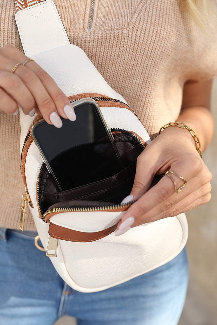 Multi Zipped Street Casual Sling Bag