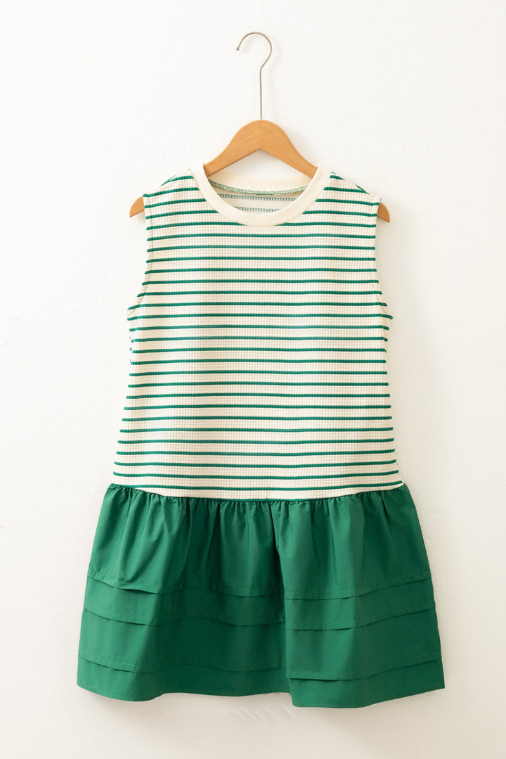Woven Ruffled Sleeveless Mini Dress