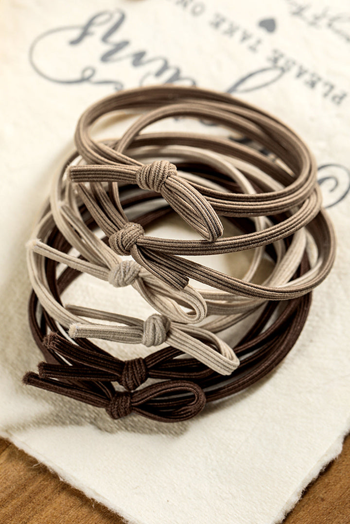 Lot de 7 élastiques à cheveux à double corde et nœud papillon