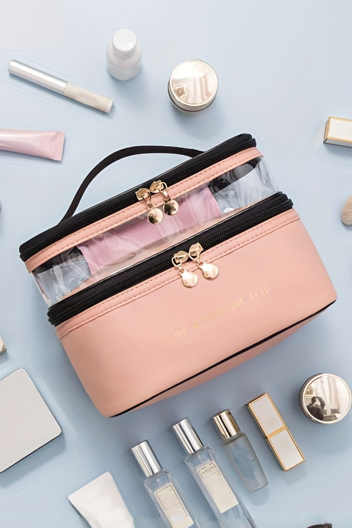 Waterproof PVC Double-layer Cosmetic Bag