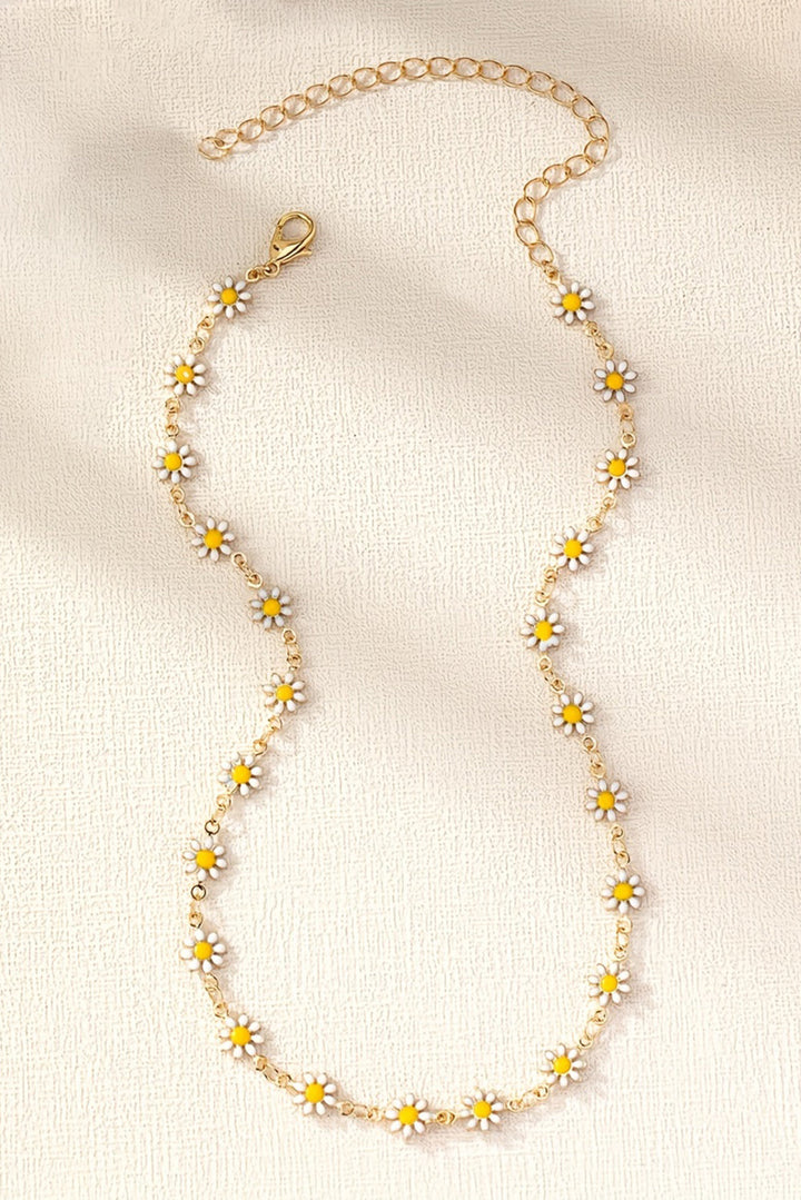 Daisy Adjustable Chain Choker Necklace