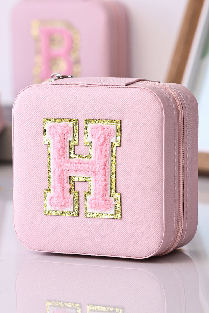 Boîte à bijoux en chenille avec lettres H