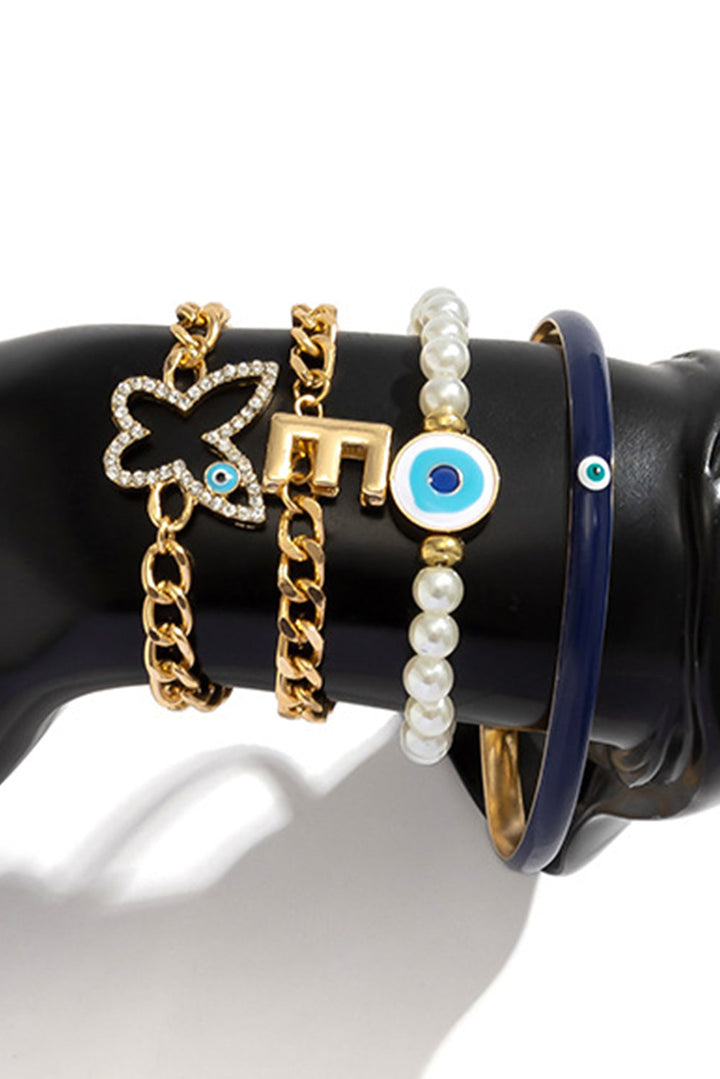 4-teiliges Perlenkettenarmband-Set