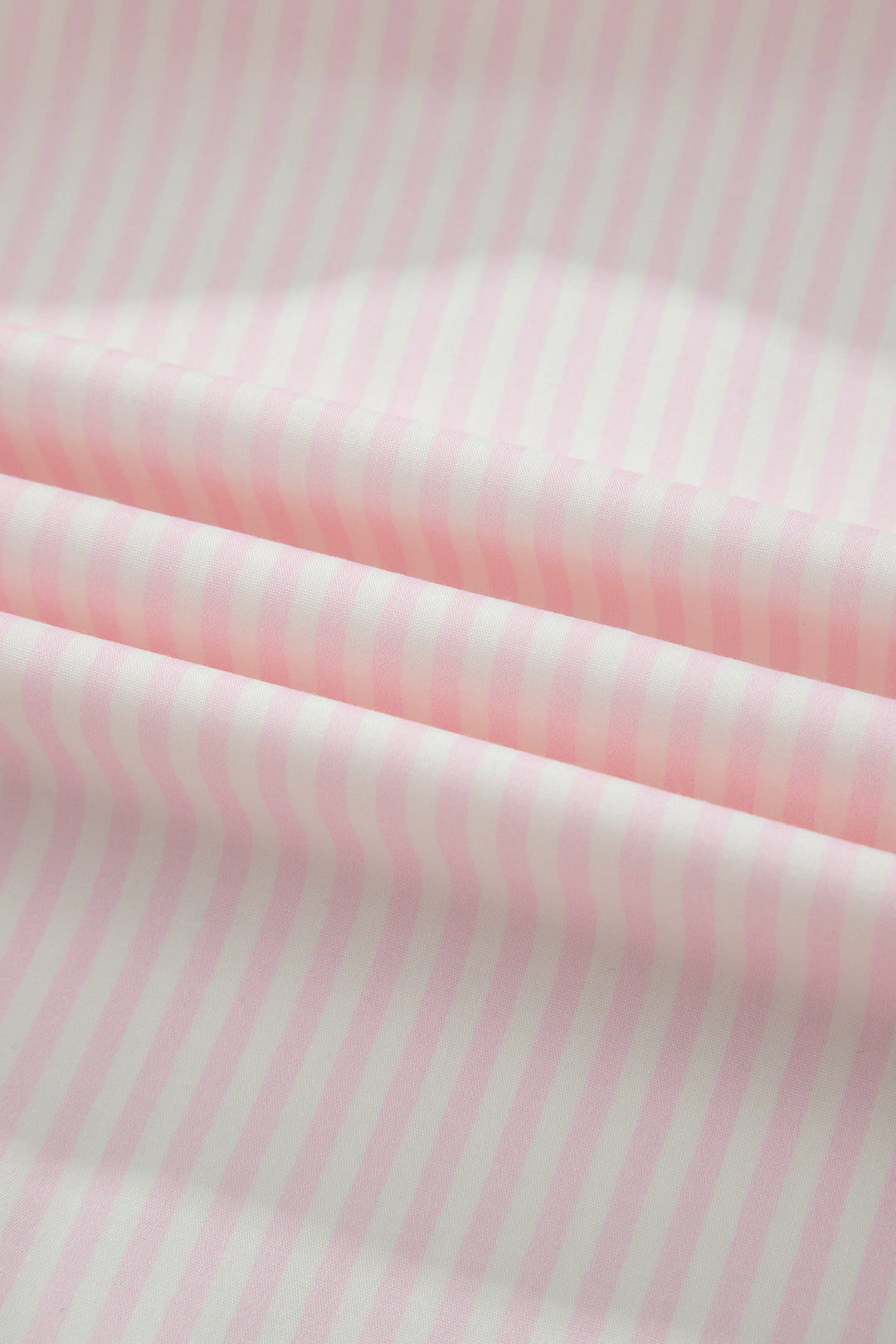 Pink Stripe Contrast Trim V Neck Flutter Sleeve Blouse