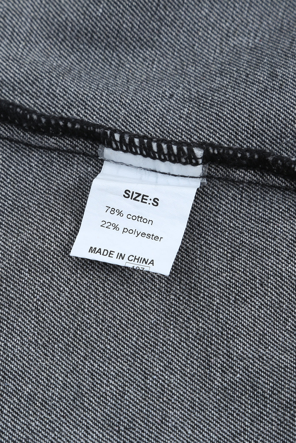 Lapel Distressed Raw Hem Buttons Denim Jacket