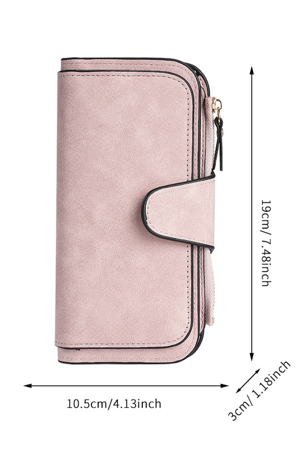 Portefeuille long multifonction en cuir PU