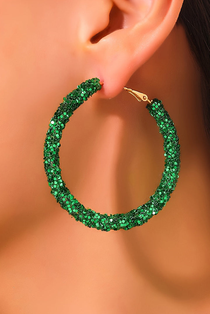 Boucles d'oreilles à paillettes audacieuses de la Saint-Patrick