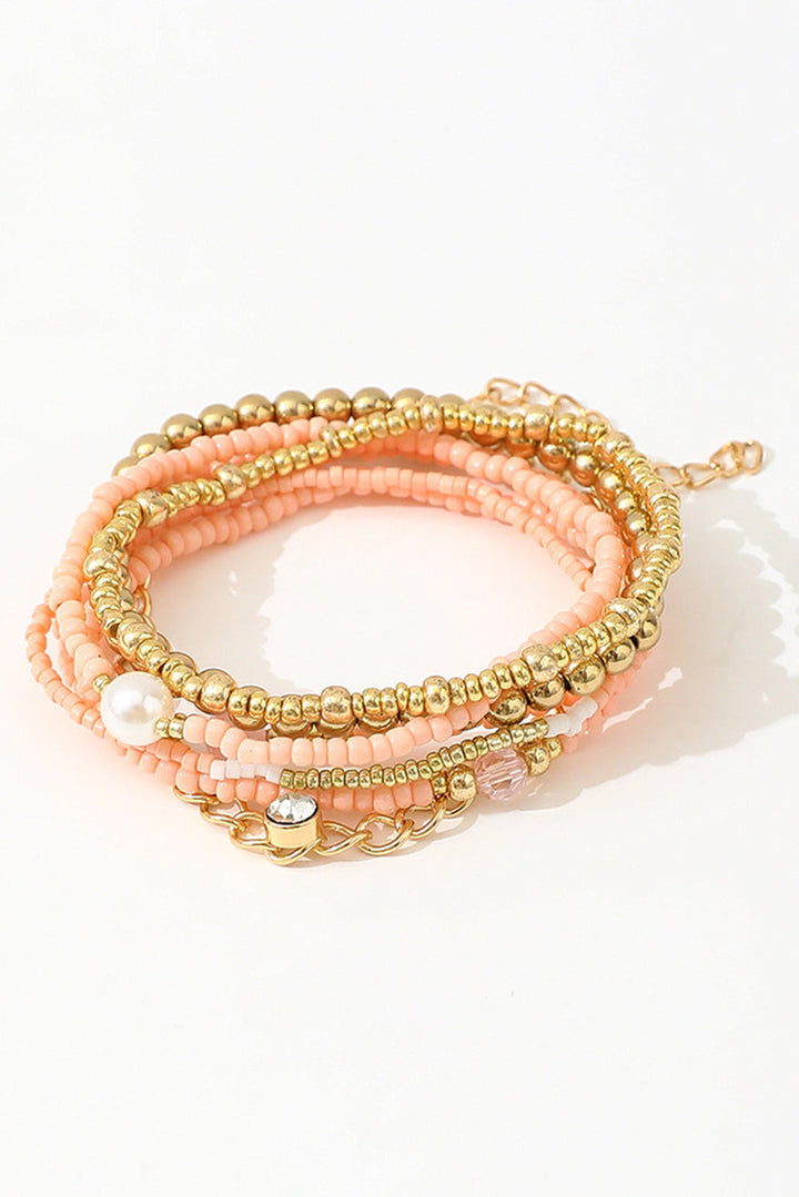 Bracelet simple multicouche en perles