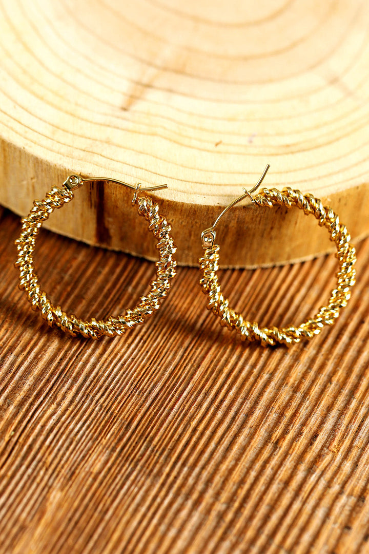 Vintage Textured Hoop Earrings