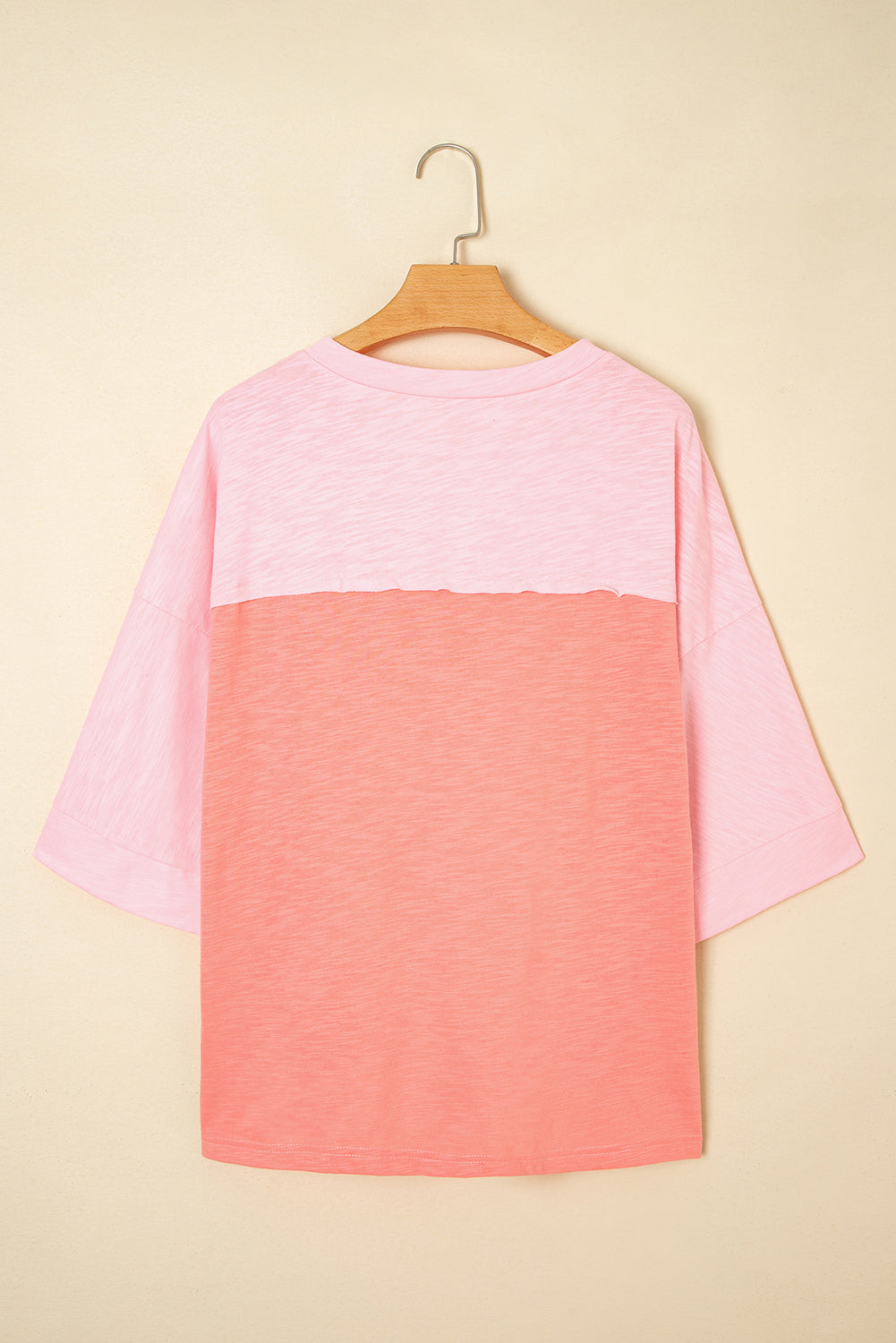 Flower Patched Exposed Seam Bracelet Sleeve Oversized T Shirt
