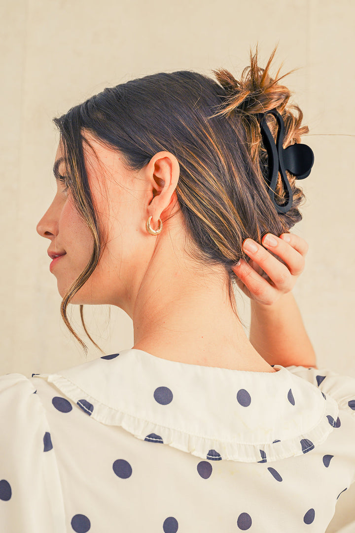 Minimalist Wave Shape Matte Hair Claw Clip