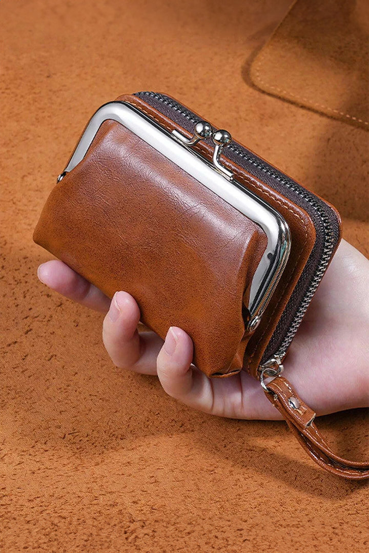Minimalist Wristlet PU Leather Coin Purse