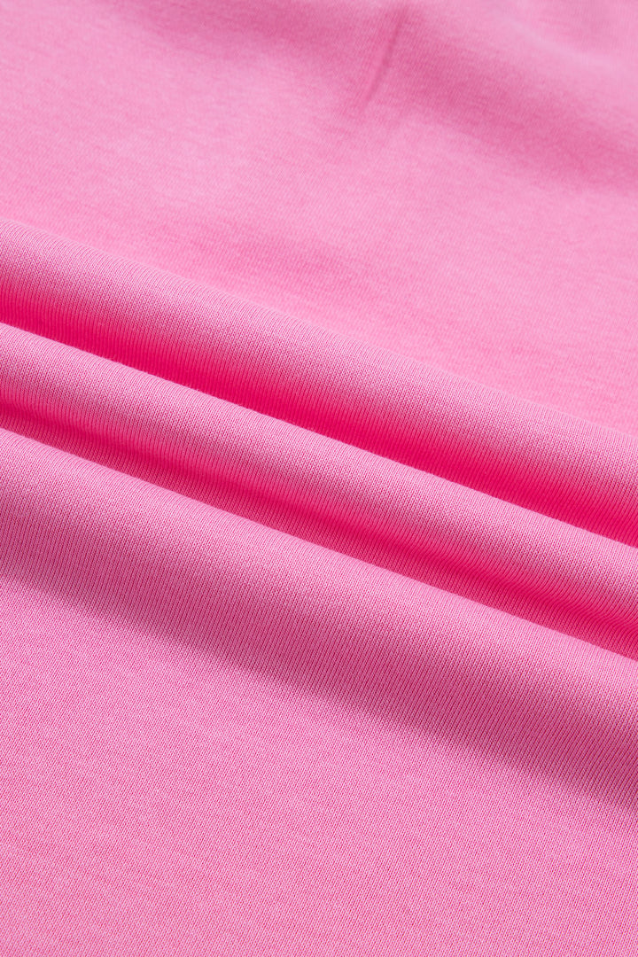 Sachet Pink Striped Frilled Collar Short Sleeve Blouse