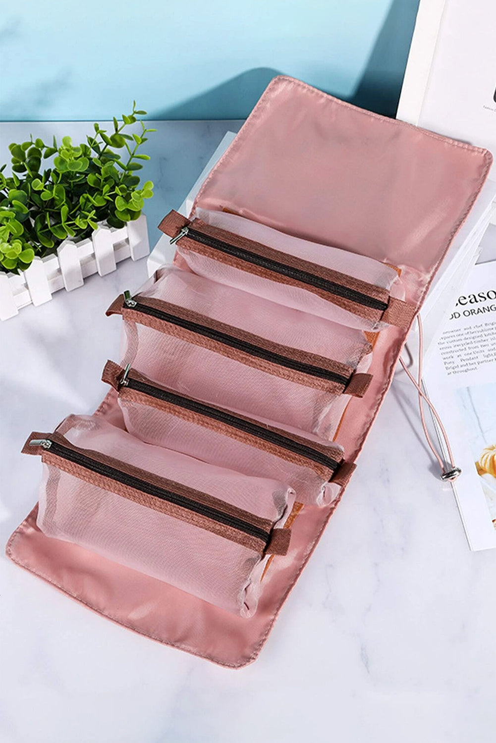 Trousse de maquillage pliable 4 en 1 détachable Leegoo