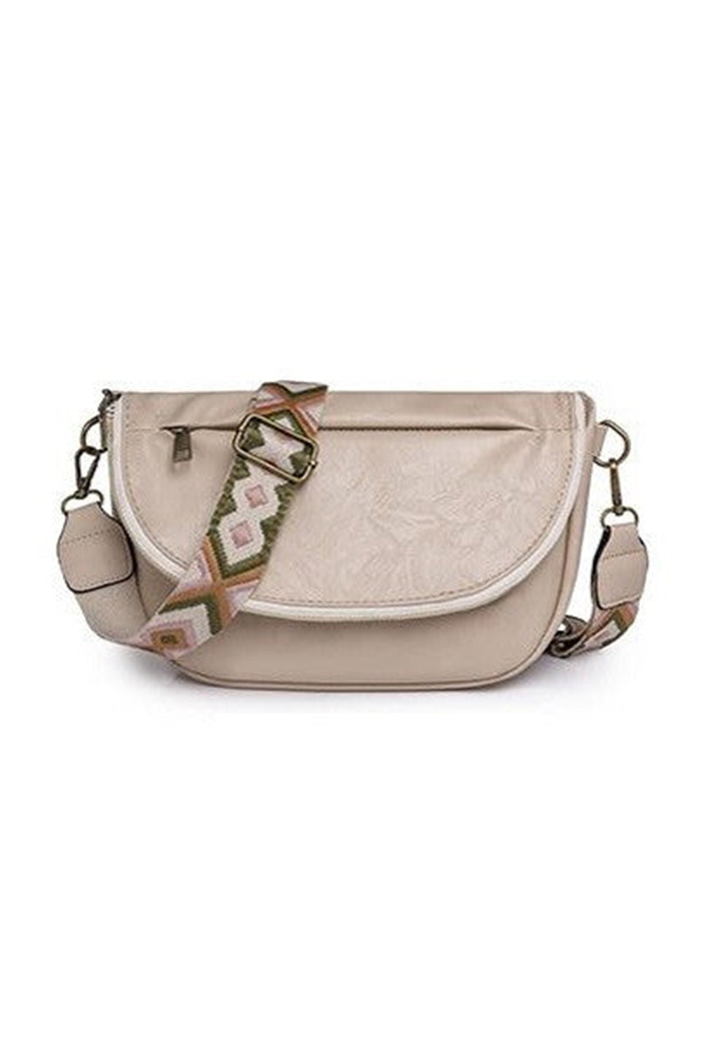 Ethnic Strap Vegan Leather Sling Bag