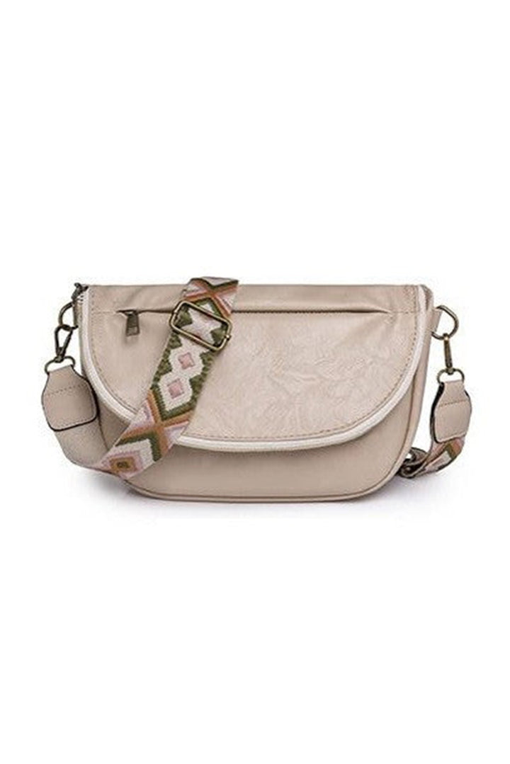 Ethnic Strap Vegan Leather Sling Bag