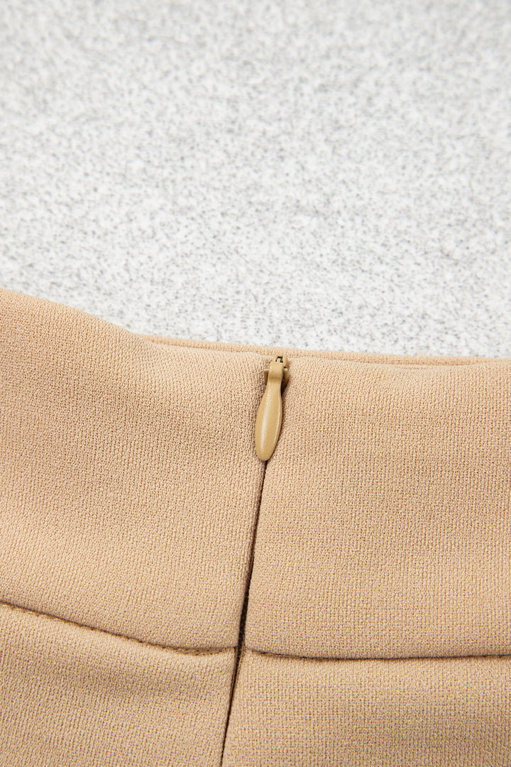 Parchment High Waist Full Length Regular Fit Pants