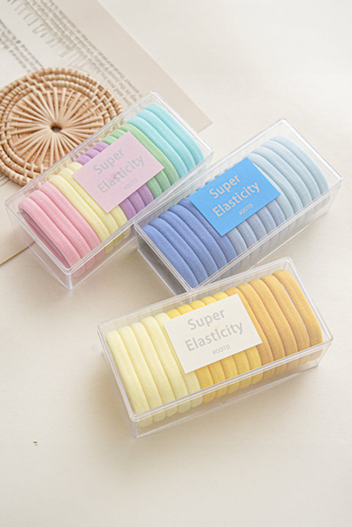 Rainbow Colors High Elastic 15pcs/set Hair Tie without Box