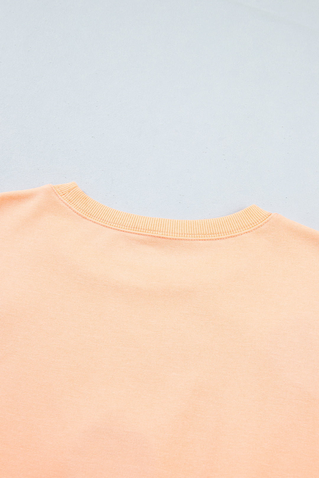 Orange Embroidered Pumpkin Face Drop Shoulder Sweatshirt