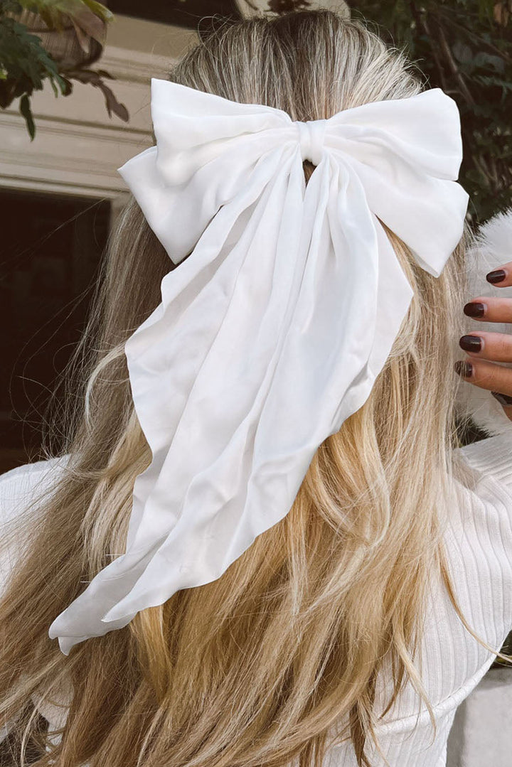 Oversized Ribbon Bowknot Satin Hair Clip