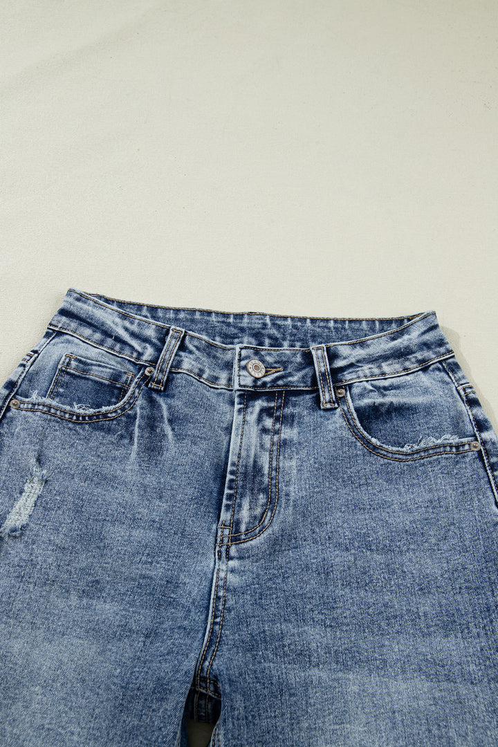 Ashleigh Blue Cuffed Straight Loose Jeans