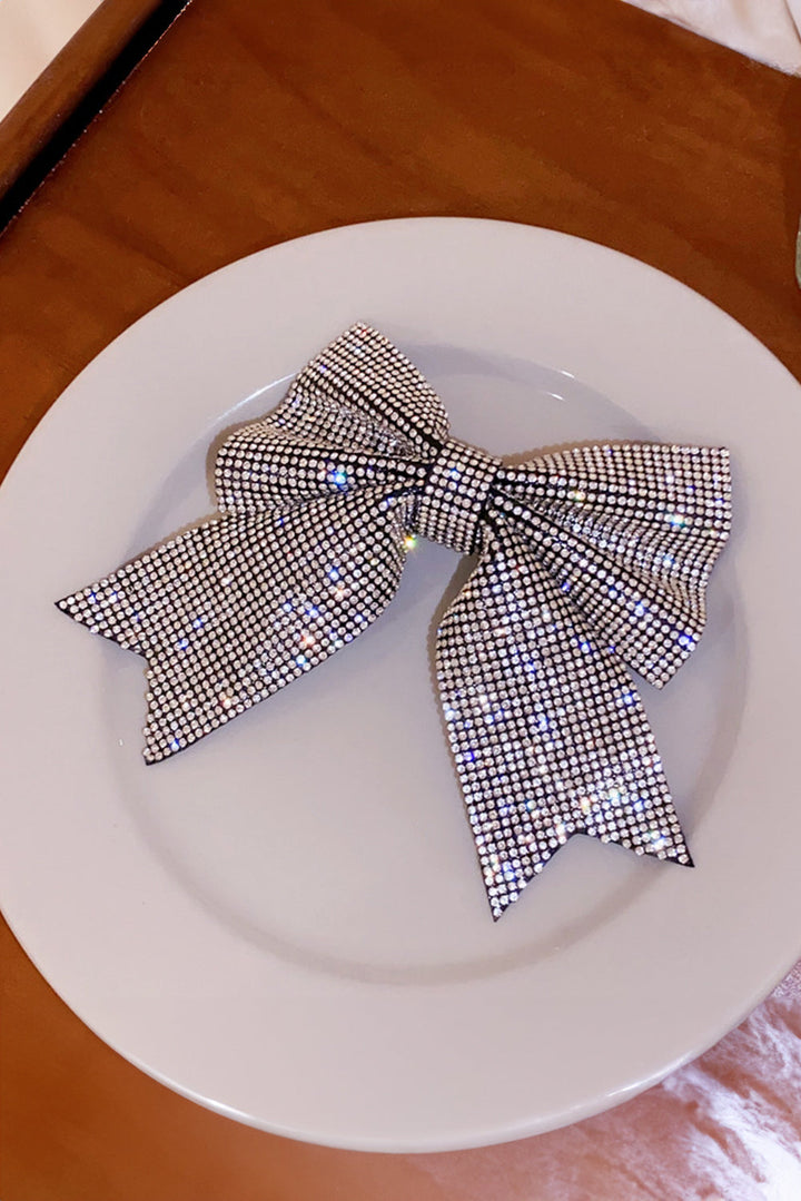 Rhinestone Large Bow Knot Hair Clip