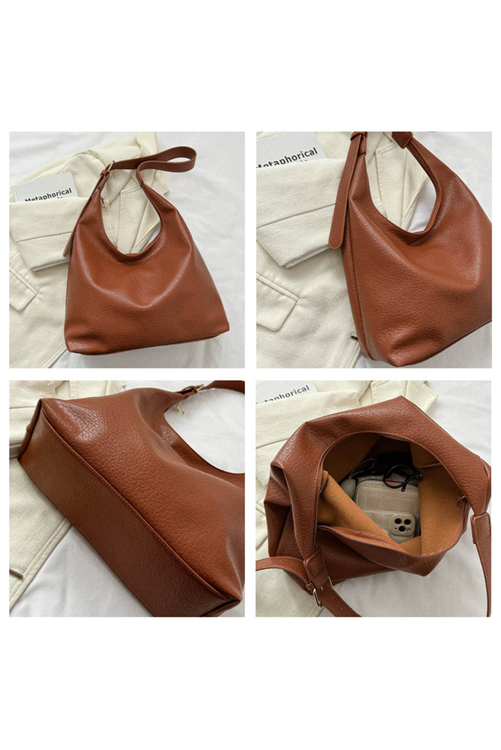 Adjustable Strap One Shoulder Leather Bag