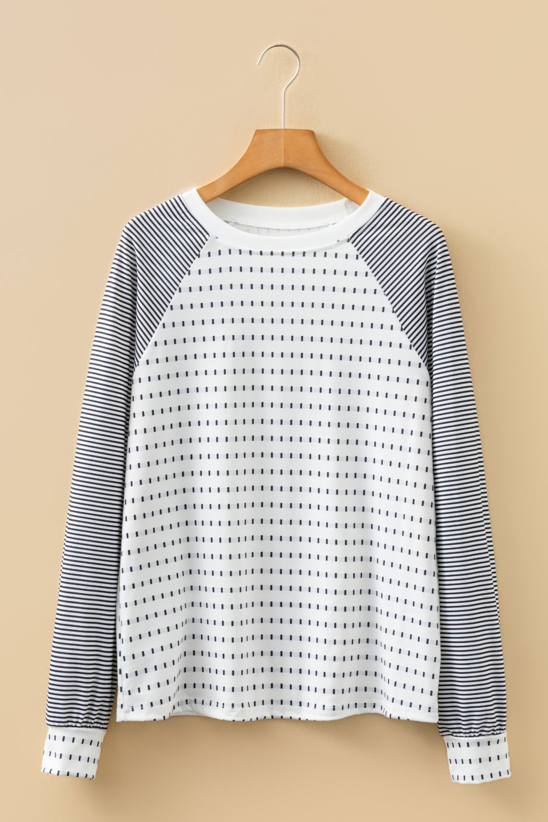 Raglan Patchwork Long Sleeve Tee