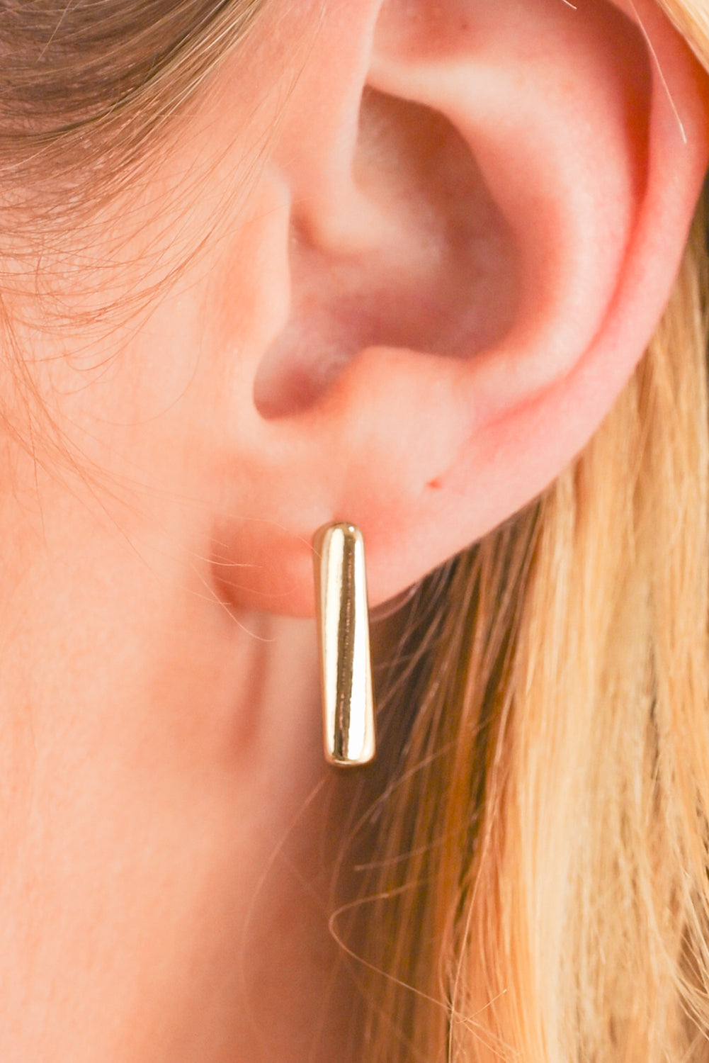 Square Hook Plated Alloy Stud Earrings