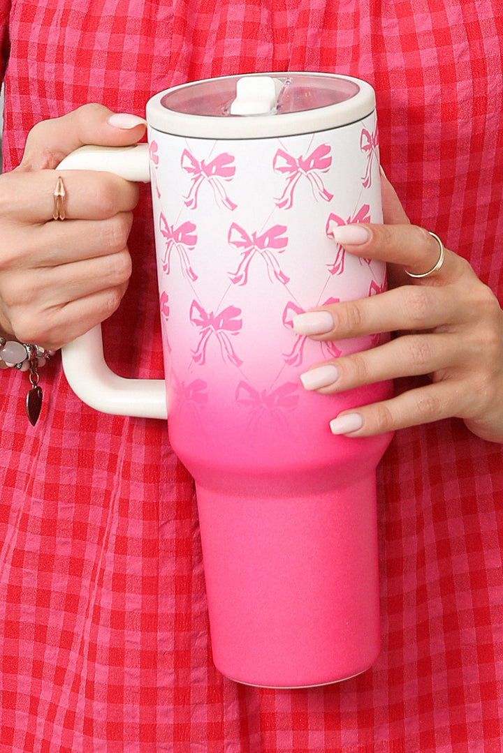 Bow Knot Gradient Color Print Large Vacuum Cup