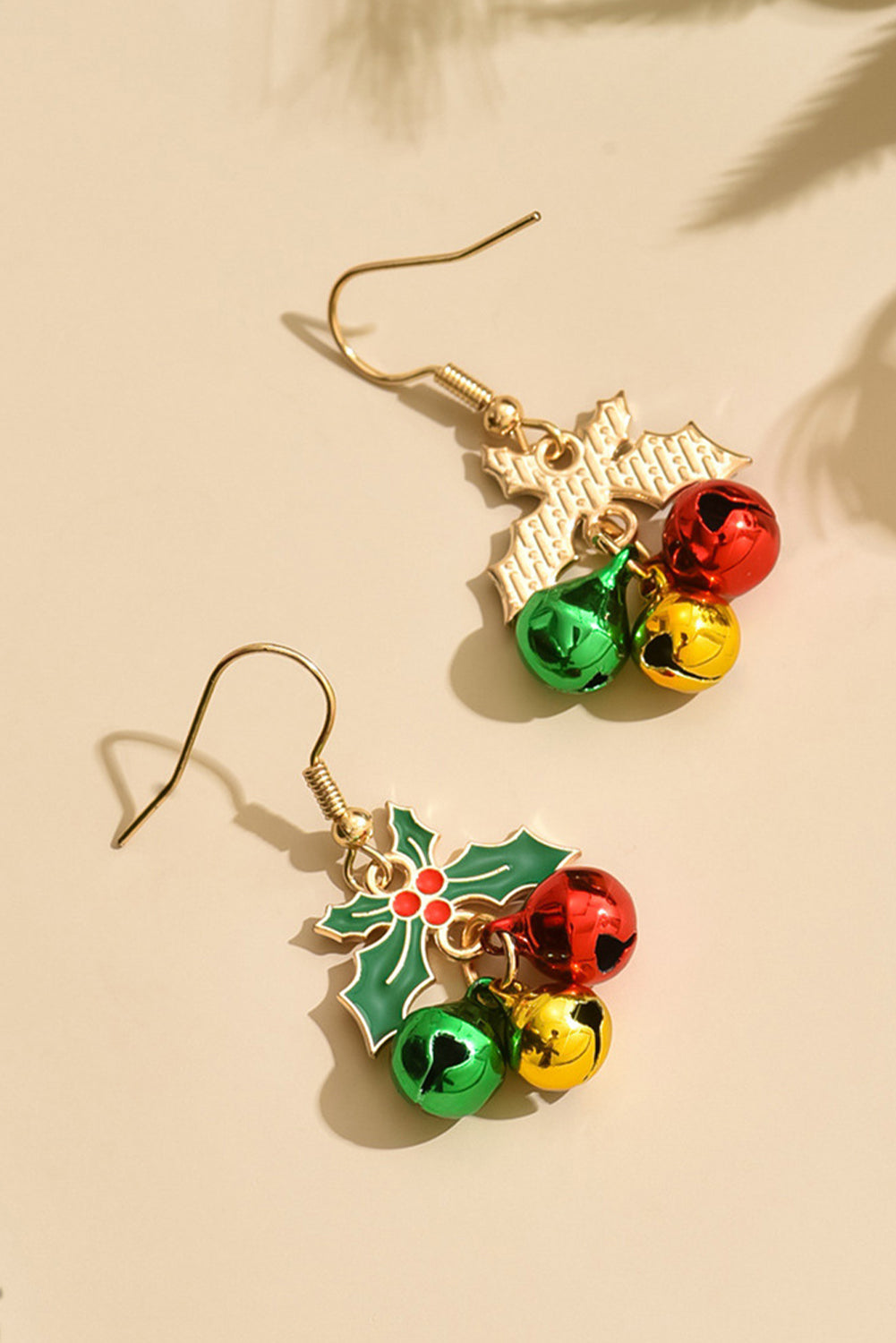 Vergoldete Weihnachts-Ohrringe mit Glöckchen