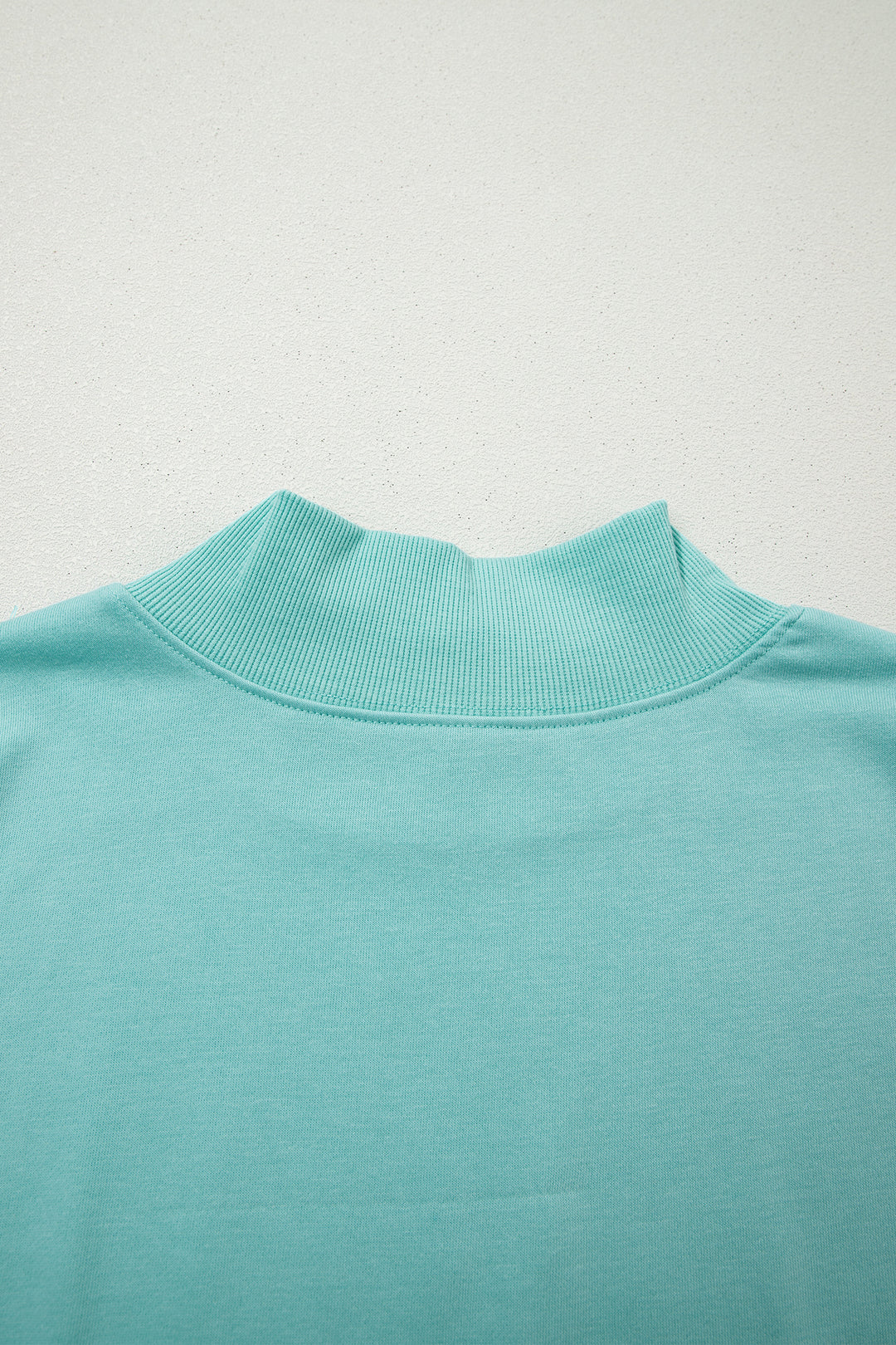 Mint Green Solid Color High Neck Cap Sleeve Loose Top